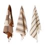 Brosserie - Papaya Serviette de cuisine, Marron, Coton Set of 3 - CREATIVE COLLECTION