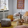 Cushions - Katrin Cushion, Brown, Recycled Cotton - BLOOMINGVILLE MULTIBRAND HOUSE