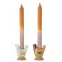 Bougeoirs et photophores - Reem Bougeoir, Marron, Grès Set of 2 - BLOOMINGVILLE MULTIBRAND HOUSE