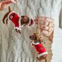 Guirlandes et boules de Noël - Monty Bibelot, Marron, Laine Set of 2 - BLOOMINGVILLE MULTIBRAND HOUSE