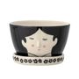Pots de fleurs - Carolin Pot de fleurs pour support, Noir, Grès - BLOOMINGVILLE MINI