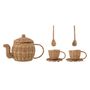 Jouets enfants - Mikkeline Set de jeu, cuisine, Marron, Rotin Set of 5 - BLOOMINGVILLE MINI