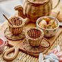 Jouets enfants - Mikkeline Set de jeu, cuisine, Marron, Rotin Set of 5 - BLOOMINGVILLE MINI