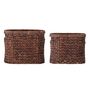 Shopping baskets - Saria Basket, Brown, Water Hyacinth Set of 2 - BLOOMINGVILLE