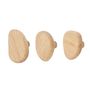 Mounting accessories - Conor Hook, Nature, Rubberwood Set of 3 - BLOOMINGVILLE