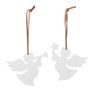 Guirlandes et boules de Noël - Lisia Bibelot, Blanc, Grès Set of 2 - BLOOMINGVILLE MULTIBRAND HOUSE