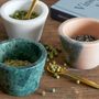 Kitchen utensils - Rosamynthe Salt Jar w/Spoon, Rose, Marble Set of 3 - CREATIVE COLLECTION