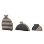 Vases - Nezha Deco Vase, Black, Terracotta Set of 3 - BLOOMINGVILLE MULTIBRAND HOUSE