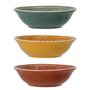 Bowls - Rani Bowl, Green, Stoneware Set of 3 - BLOOMINGVILLE