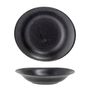 Everyday plates - Yoko Soup Plate, Black, Porcelain Set of 4 - BLOOMINGVILLE