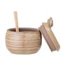 Food storage - Moss Jar w/Lid & Spoon, Nature, Stoneware Set - CREATIVE COLLECTION