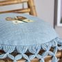 Cushions - Elinna Cushion, Blue, Cotton - BLOOMINGVILLE MINI
