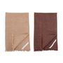 Brushes - Lovine Kitchen Towel, Brown, Cotton Set of 2 - BLOOMINGVILLE