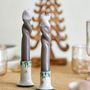Bougeoirs et photophores - Grazia Bougeoir, Verte, Grès Set of 2 - BLOOMINGVILLE MULTIBRAND HOUSE