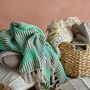 Throw blankets - Isnel Throw, Blue, Recycled Cotton  - CREATIVE COLLECTION