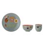 Assiettes au quotidien - Meadow Ensemble de vaisselle, Blue, Grès Set of 3 - BLOOMINGVILLE MINI