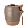 Food storage - Moss Jar w/Lid & Spoon, Green, Stoneware Set - CREATIVE COLLECTION