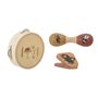 Toys - Driss Musical Instrument, Brown, Plywood Set of 3 - BLOOMINGVILLE MINI