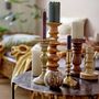 Bougeoirs et photophores  - Elisa Bougeoir, Brass, Aluminium Set of 2 - BLOOMINGVILLE MULTIBRAND HOUSE