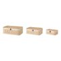 Storage boxes - Jach Box w/Lid, Nature, Bamboo Set of 3 - BLOOMINGVILLE