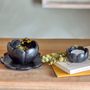 Bougeoirs et photophores - Reiko Photophore, Noir, Marbre Set of 3 - CREATIVE COLLECTION