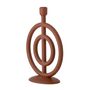Candlesticks and candle holders - Flikka Candle Holder, Brown, Polyresin  - BLOOMINGVILLE
