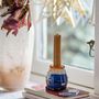 Candlesticks and candle holders - Feast Candle Holder, Blue, Stoneware - BLOOMINGVILLE MULTIBRAND HOUSE