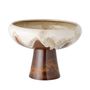 Bowls - Rivkah Pedestal Bowl, Brown, Stoneware - CREATIVE COLLECTION
