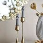 Candlesticks and candle holders - Kora Candle Holder, Brass, Metal Set of 2 - CREATIVE COLLECTION