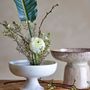 Bowls - Eris Pedestal Bowl, White, Marble - BLOOMINGVILLE MULTIBRAND HOUSE