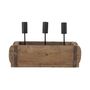 Candlesticks and candle holders - Ziggie Candle Holder, Brown, Mango - BLOOMINGVILLE MULTIBRAND HOUSE
