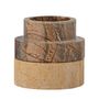 Bougeoirs et photophores - Dalin Votive & Candle Holder, Marron, Grès - BLOOMINGVILLE MULTIBRAND HOUSE