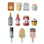 Toys - Yuliya Play Set, Food, Red, FSC®100%, Lotus Set of 11 - BLOOMINGVILLE MINI