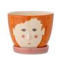 Pots de fleurs - Jaya Pot de fleurs pour support, Orange, Grès  - BLOOMINGVILLE MINI