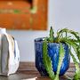 Flower pots - Nilay Deco Flowerpot, Blue, Terracotta  - CREATIVE COLLECTION