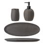 Washbasins - Hrin Soap Dispenser Set, Grey, Stoneware Set of 3 - BLOOMINGVILLE