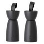 Couverts & ustensiles de cuisine - Hanif Salt & Pepper Mill, Noir, Bois d'hévéa Set - BLOOMINGVILLE MULTIBRAND HOUSE