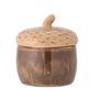 Boîtes de conservation - Acorn Cruche avec couvercle , Marron, Grès  - BLOOMINGVILLE