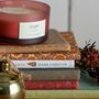 Candles - COZY-Nectarine Scented Candle, Red, Natural Wax  - ILLUME X BLOOMINGVILLE