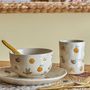 Everyday plates - Agnes Tableware Set, White, Stoneware Set of 3 - BLOOMINGVILLE MINI