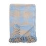 Throw blankets - Largs Throw, Blue, Recycled Cotton  - CREATIVE COLLECTION