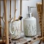 Lave-mains - Bea Set de distributeur de savon, Nature, Grès Set of 2 - BLOOMINGVILLE