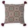 Cushions - Fibi Cushion, Purple, Recycled Cotton - CREATIVE COLLECTION