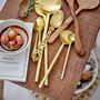 Kitchen utensils - Serra Salad Servers, Gold, Brass Set of 2 - BLOOMINGVILLE