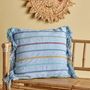 Cushions - Frey Cushion, Blue, Recycled Cotton  - BLOOMINGVILLE MINI