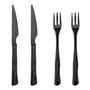 Kitchen utensils - Ollin Steak Cutlery, Black, Stainless Steel Set of 4 - BLOOMINGVILLE