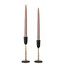 Bougeoirs et photophores - Kesha Bougeoir, Noir, Métal Set of 2 - BLOOMINGVILLE MULTIBRAND HOUSE
