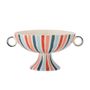 Bowls - Cyrus Pedestal Bowl, Blue, Stoneware - CREATIVE COLLECTION