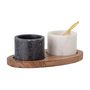 Kitchen utensils - Florio Salt & Pepper Jar, Black, Marble Set - BLOOMINGVILLE MULTIBRAND HOUSE