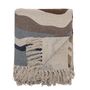 Throw blankets - Stephania Throw, Brown, Recycled Cotton  - BLOOMINGVILLE MULTIBRAND HOUSE
